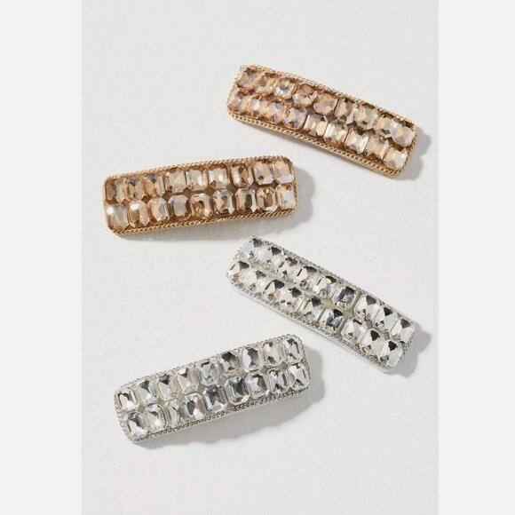 Anthropologie Accessories - NWT ANTHROPOLOGIE GEM BARRETTES, SET OF 4